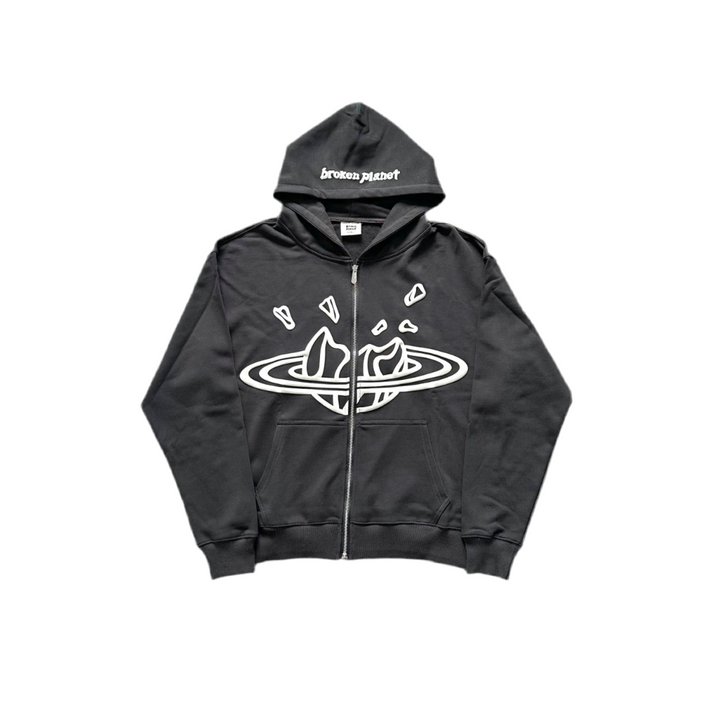 BP (BASIC SOOT BLACK ZIP UP JACKET)