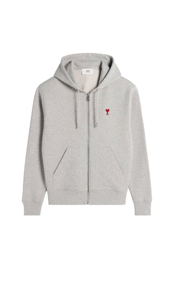 AMI paris grey zip up hoodie