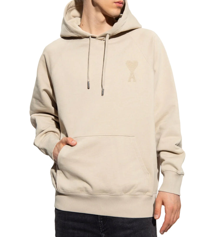 AMI paris beige heart hoodie
