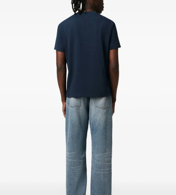 Navy Ami small heart short sleeve T-shirt