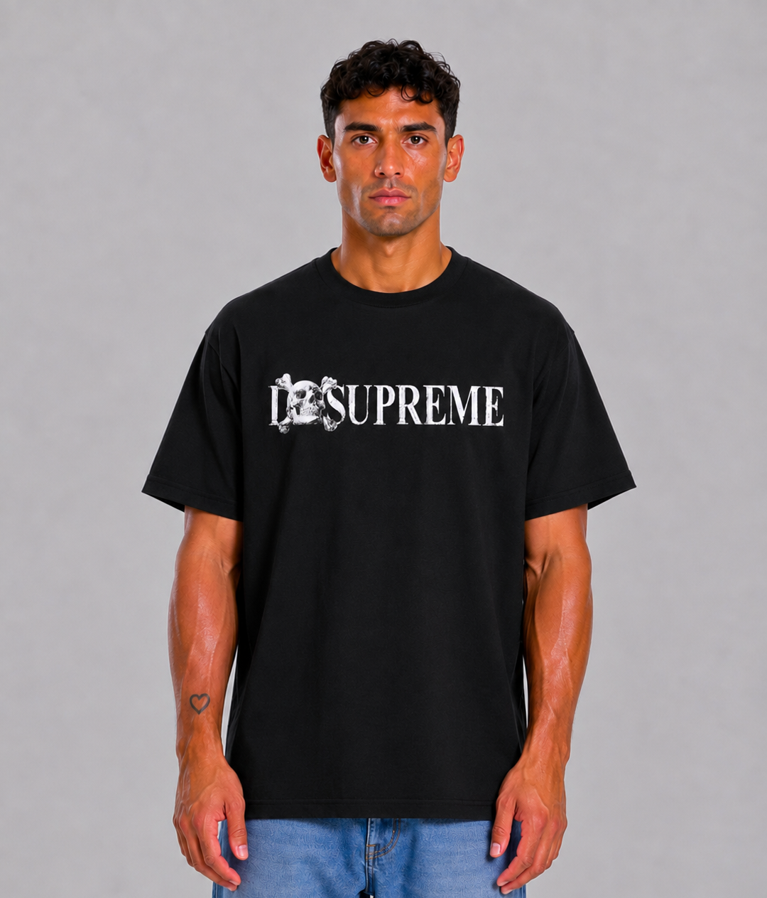 Supreme Skull Black Tee