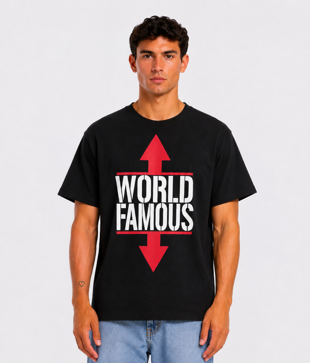 Supreme World Famous Black Tee