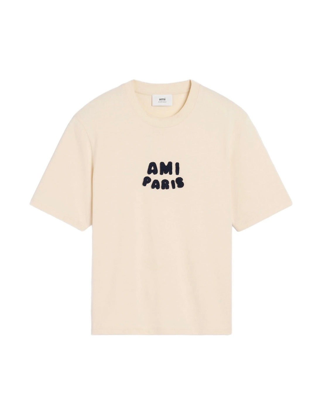 Beige ami Paris patch T-shirt