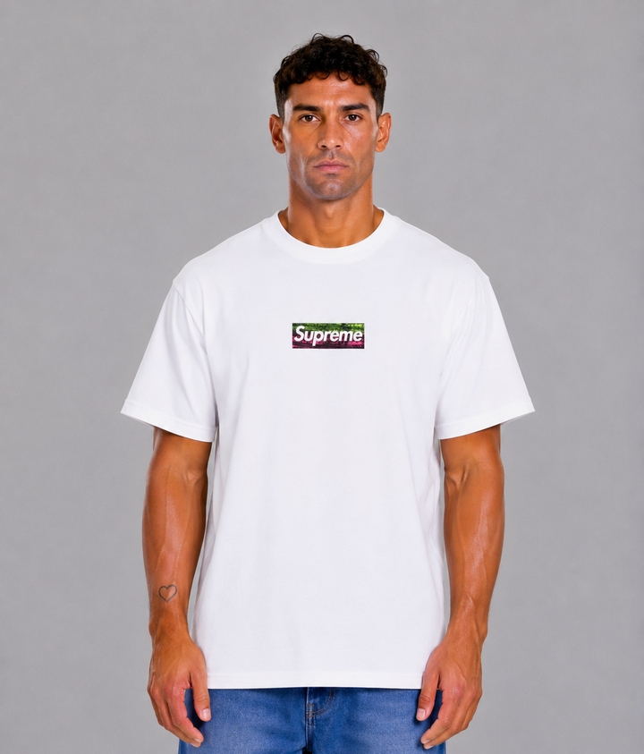 Supreme Los Angeles Fire Relief Box Logo White Tee