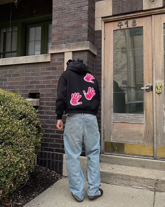 EMRZZZ Thermal Hoodie Black/Pink