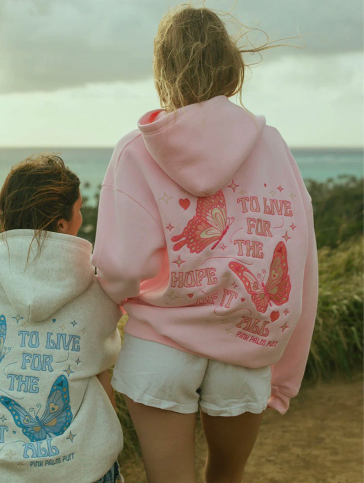To Live For the Hope of it All Hoodie in Pink