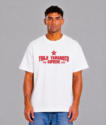 Supreme Y's by Yohji Yamamoto Star White Tee