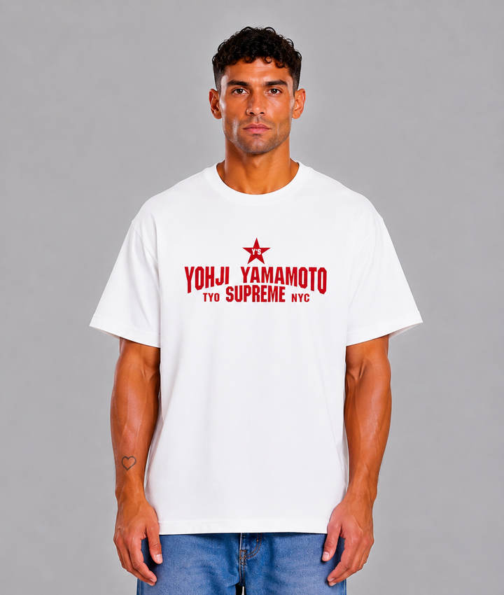 Supreme Y's by Yohji Yamamoto Star White Tee