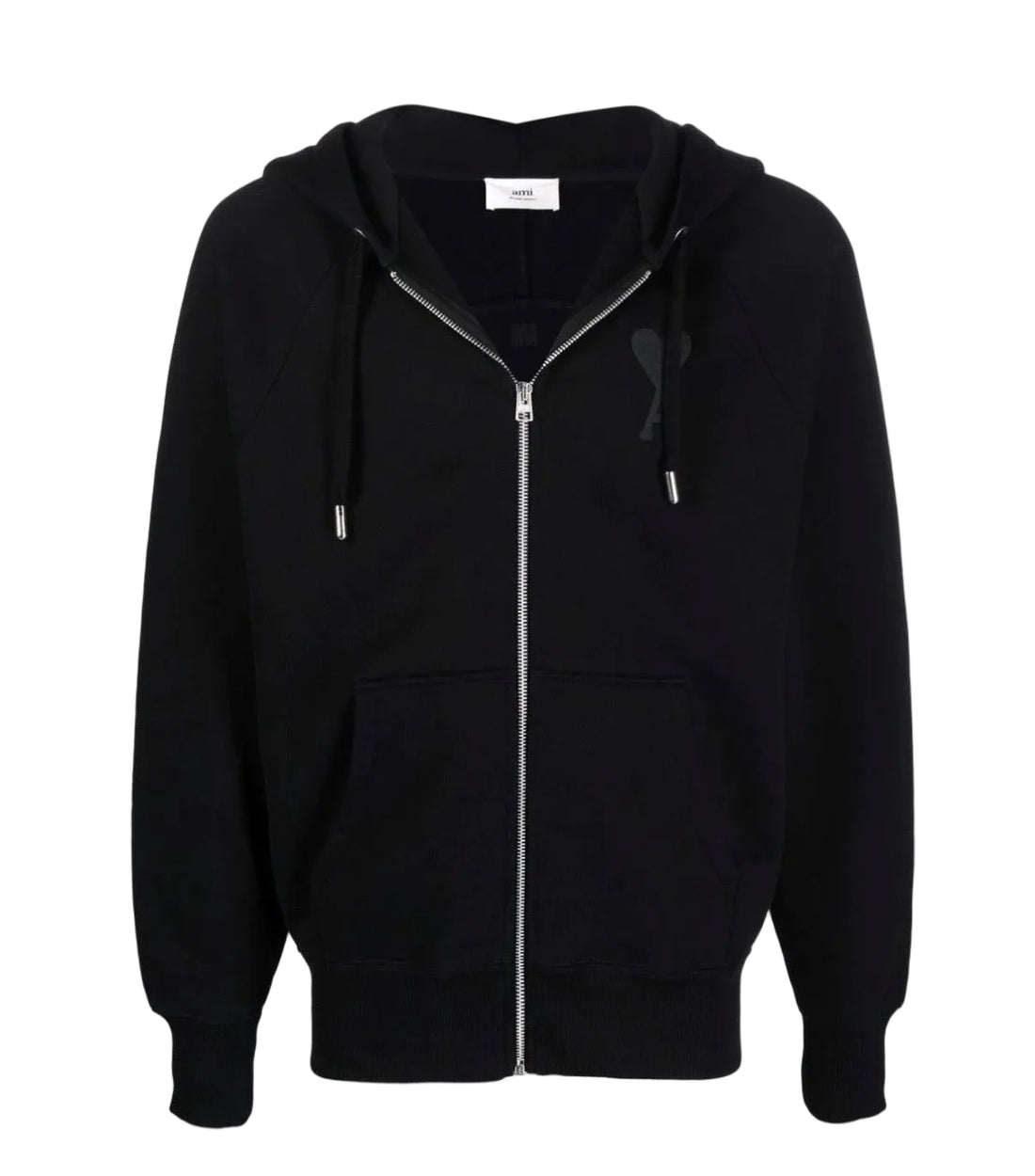 AMI paris black heart zip up jacket
