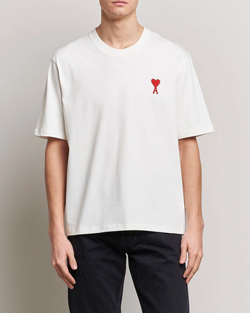 White Ami meduim heart short sleeve T-shirt