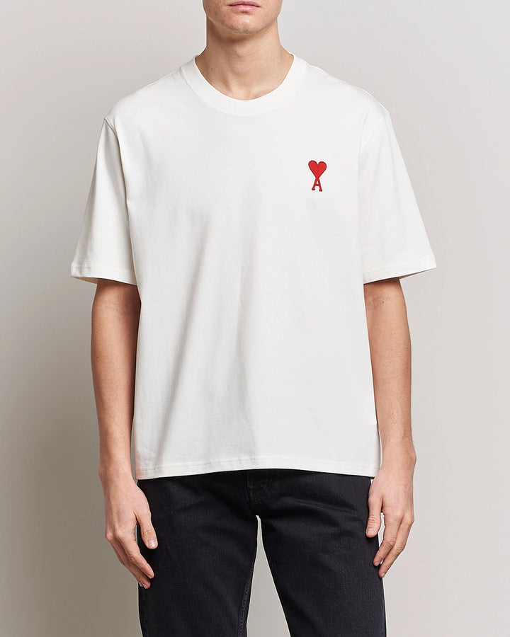 White Ami meduim heart short sleeve T-shirt