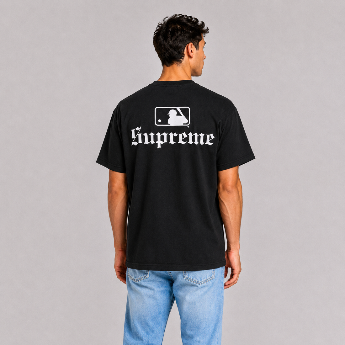 Supreme × MLB Teams Black Tee