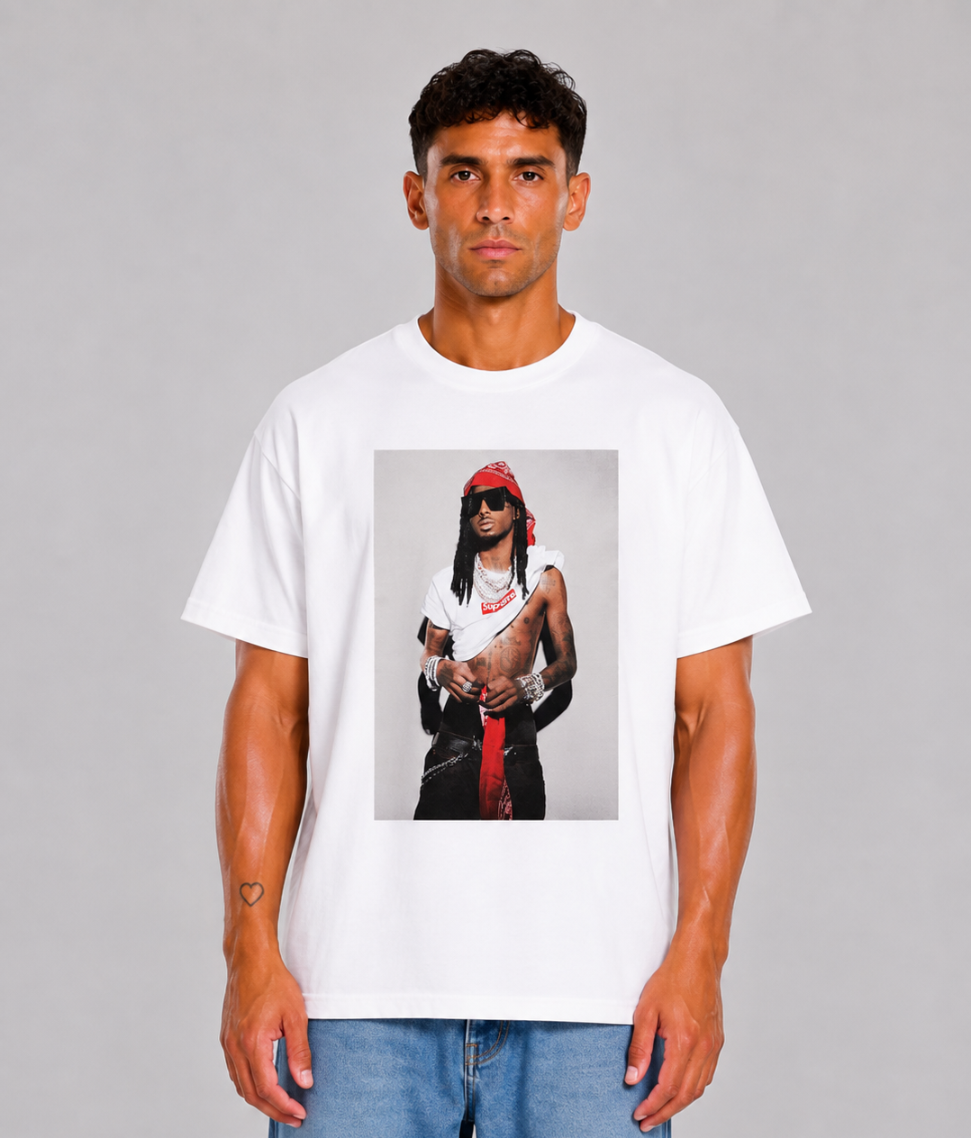 Supreme Playboy Carti White Tee