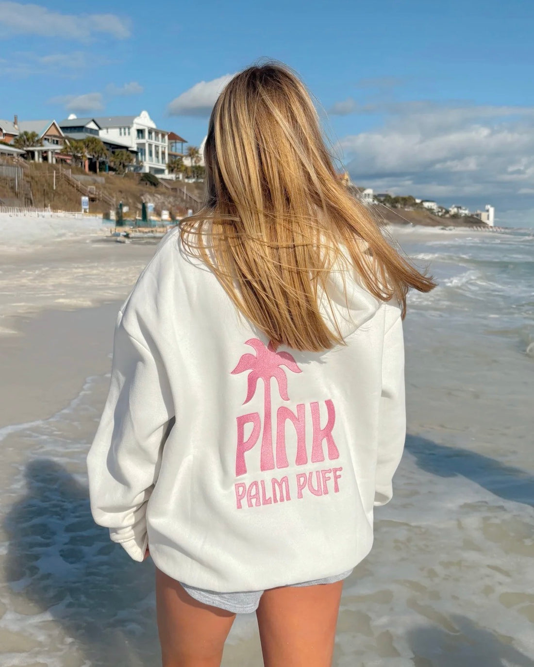 Classic Puff Hoodie in Pink Opal