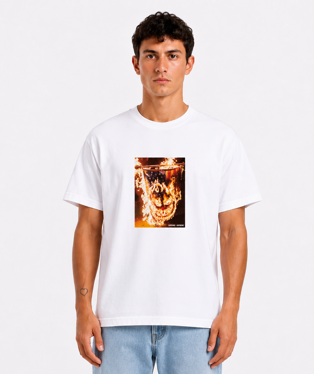 Supreme Spitfire Flag Tee White