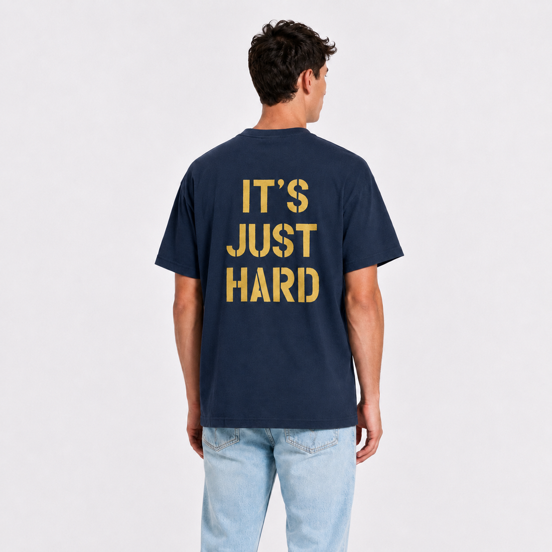 Supreme Hard Slogan Tee Navy