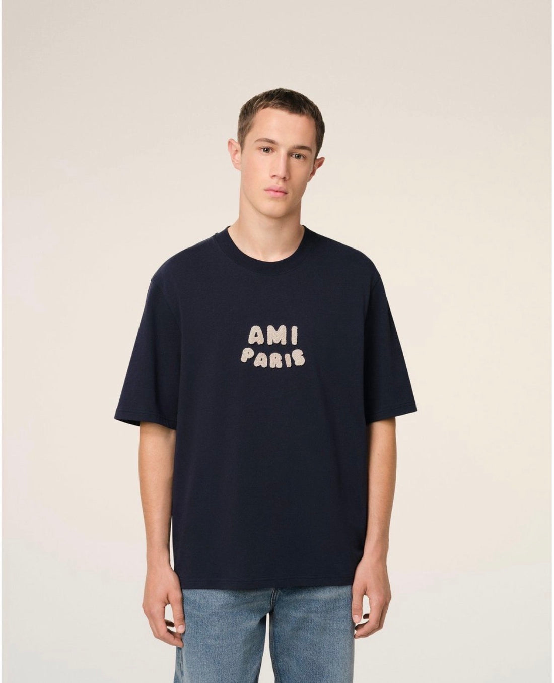 Navy ami Paris patch T-shirt
