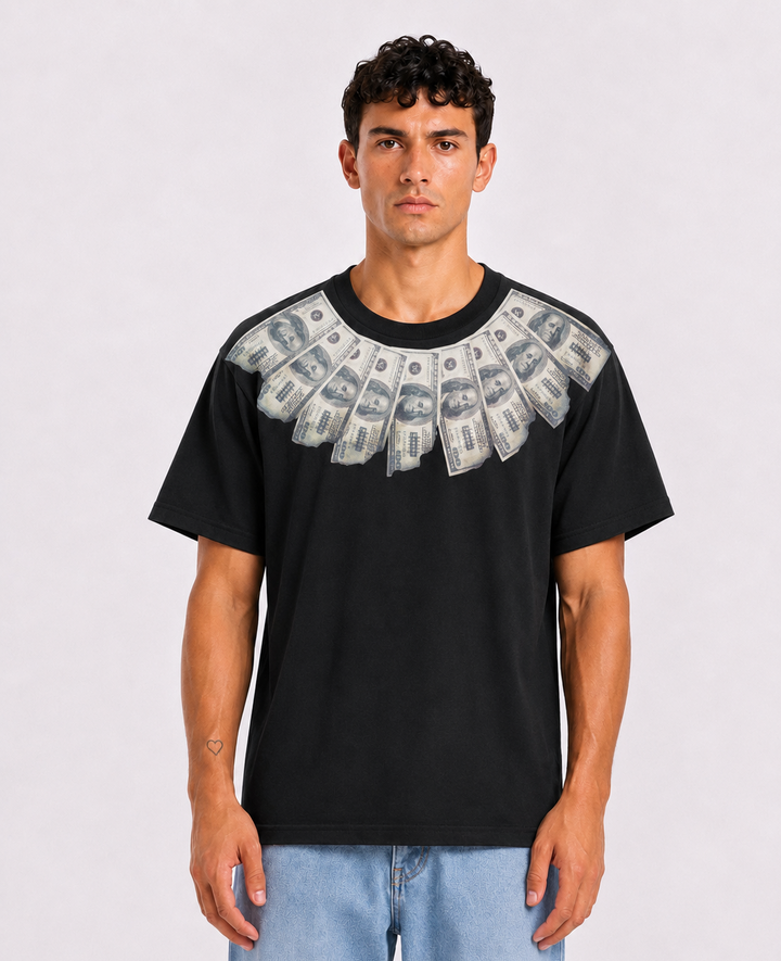 Supreme × MM6 Maison Margiela Money-Graphic Black T-shirt