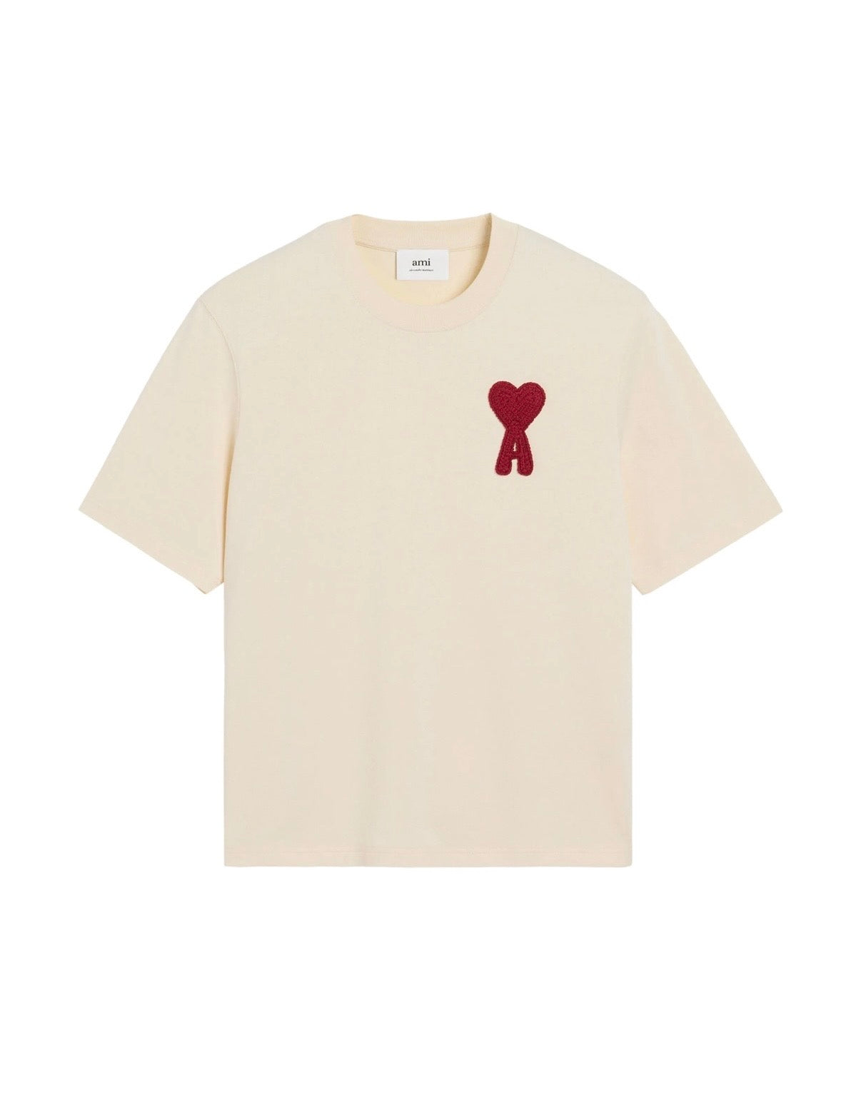 Beige Ami de Coeur patch T-Shirt