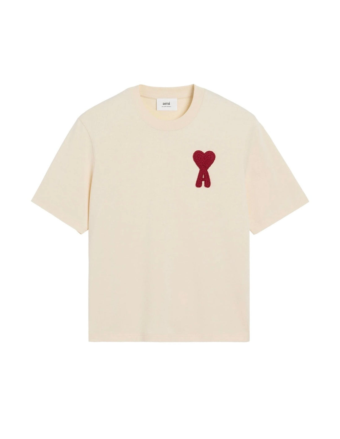 Beige Ami de Coeur patch T-Shirt