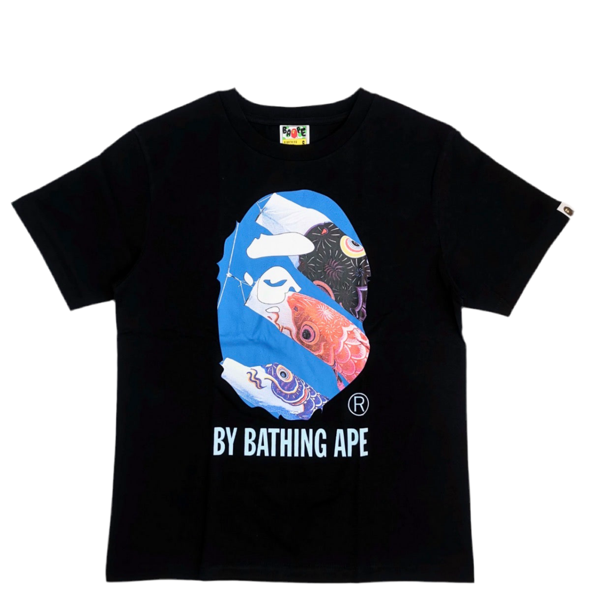 BAPE Carp Streamer By Bathing Ape T-Shirt Black – Graphic Streetwear ...