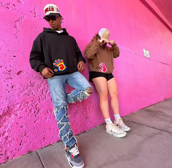 EMRZZZ Thermal Hoodie Brown/Pink