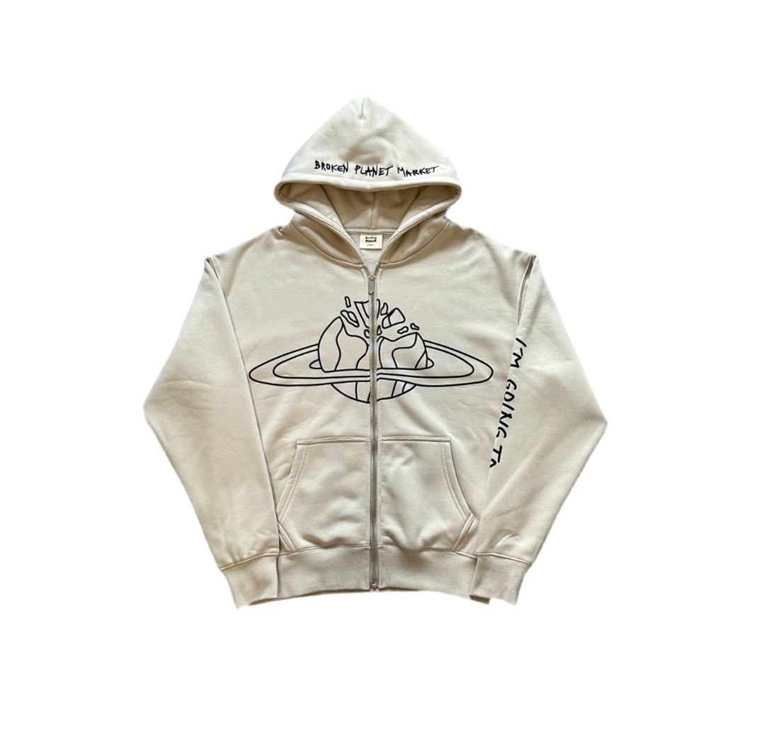 BP (BONE WHITE ZIP UP JACKET)