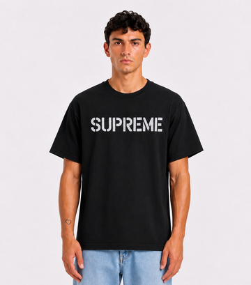Supreme Hard Slogan Tee Black