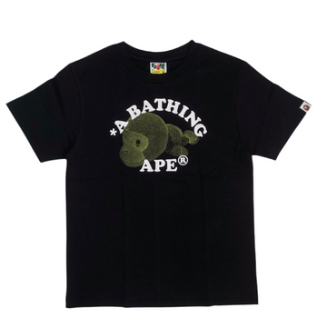 BAPE Milo College Relaxed Fit Black T-shirt