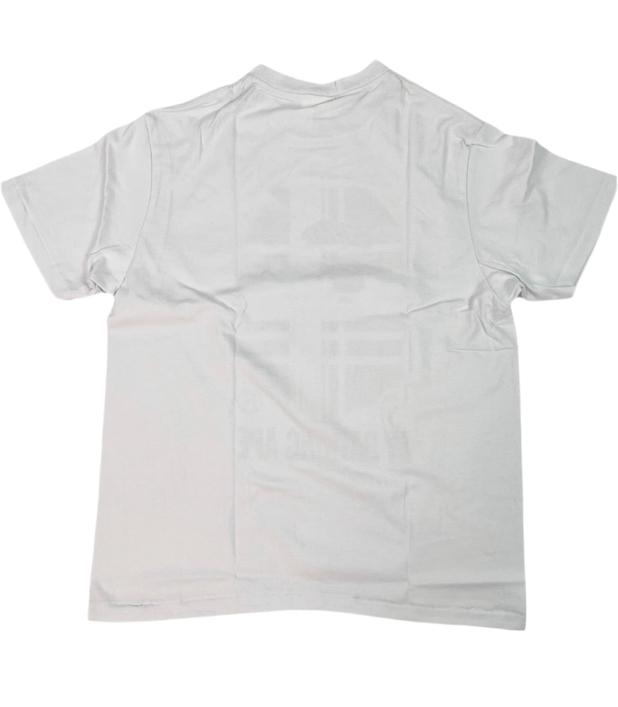 White t-shirt on a white background