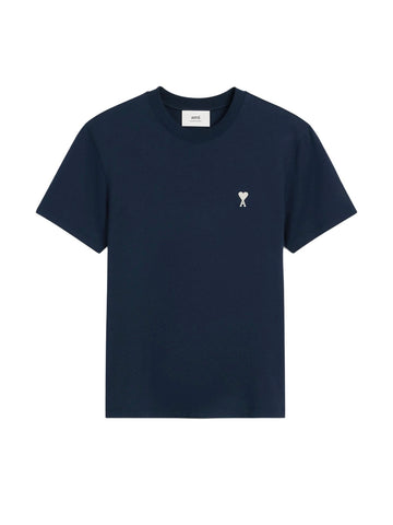 Navy 25 Classic Ami small heart short sleeve T-shirt