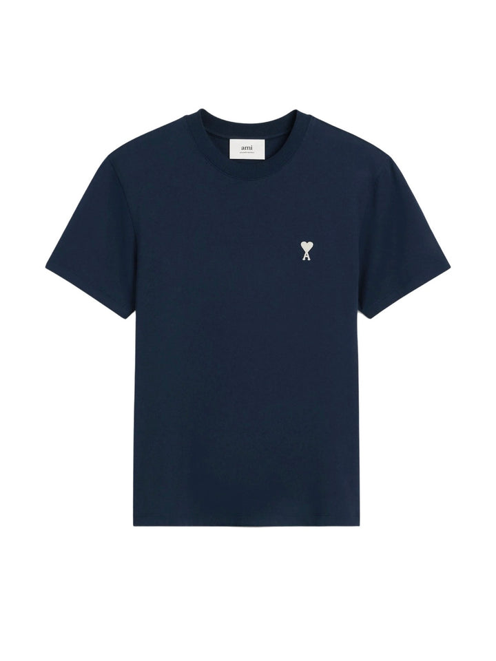 Navy 25 Classic Ami small heart short sleeve T-shirt