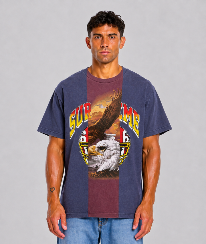 Supreme MM6 Maison Margiela Split S/S Navy Tee