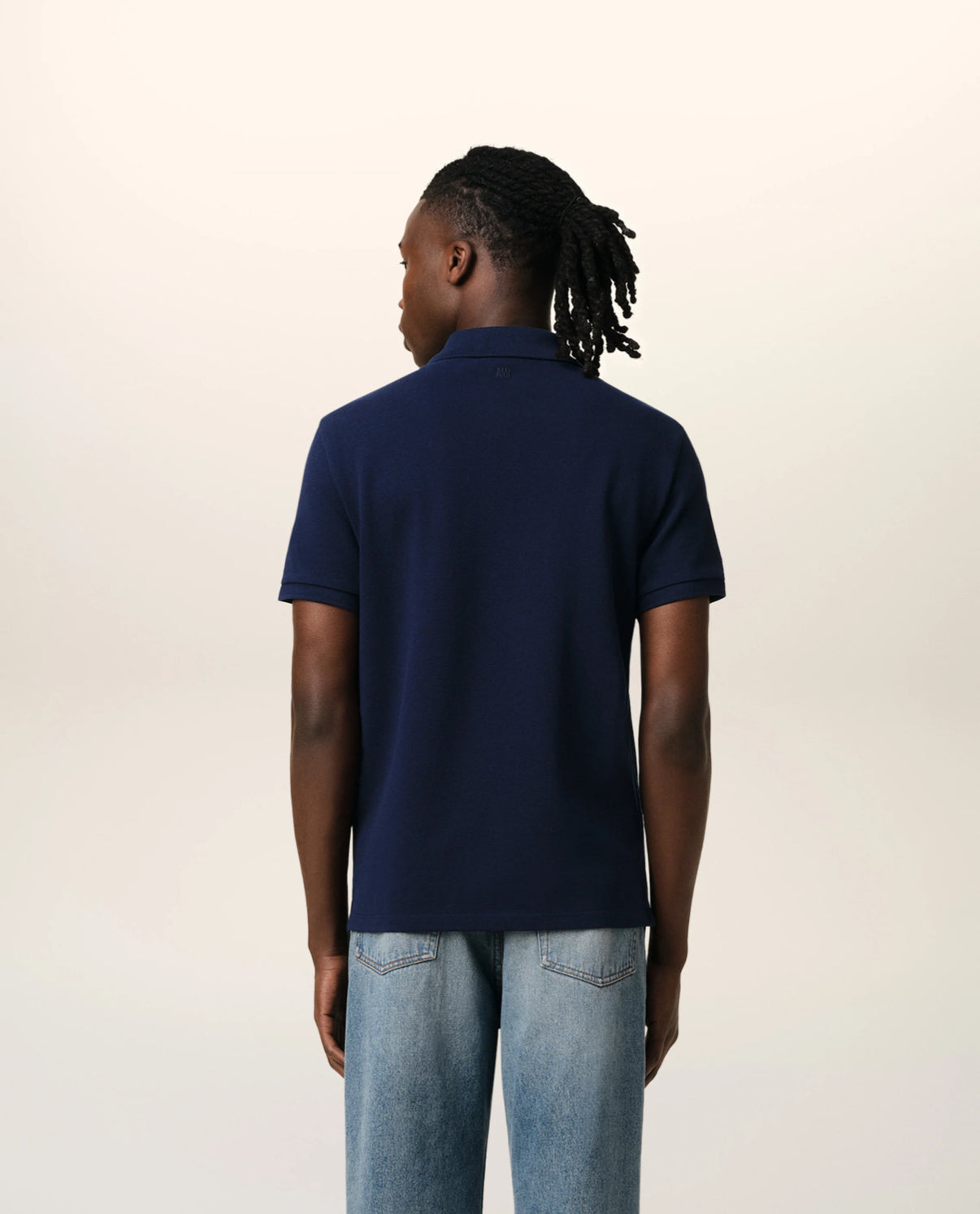 Navy Cotton Ami de Coeur Polo Shirt