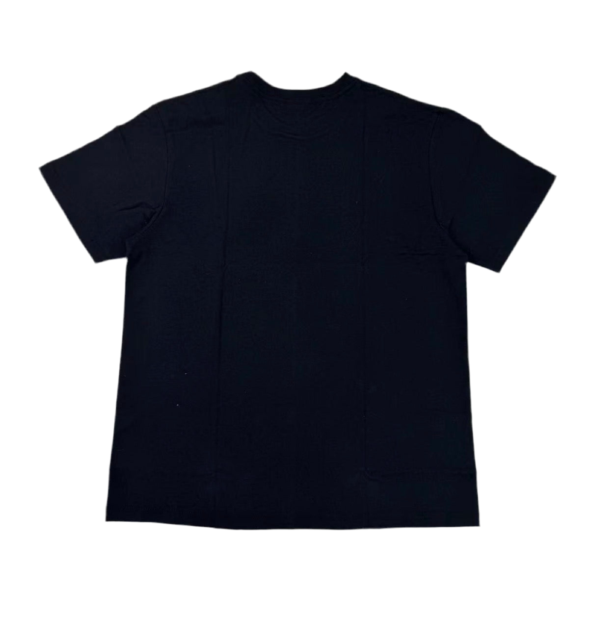Black t-shirt on a white background