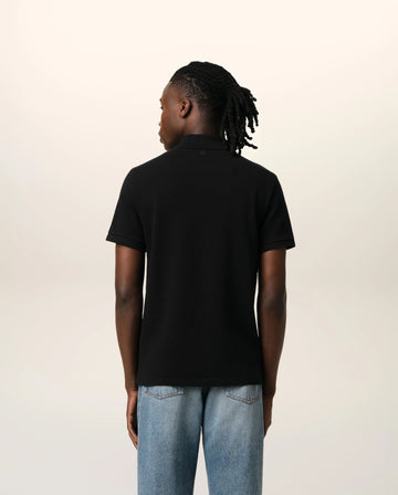 Black Cotton Ami de Coeur Polo Shirt