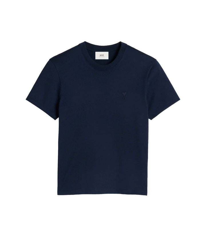 Navy Ami small heart short sleeve T-shirt