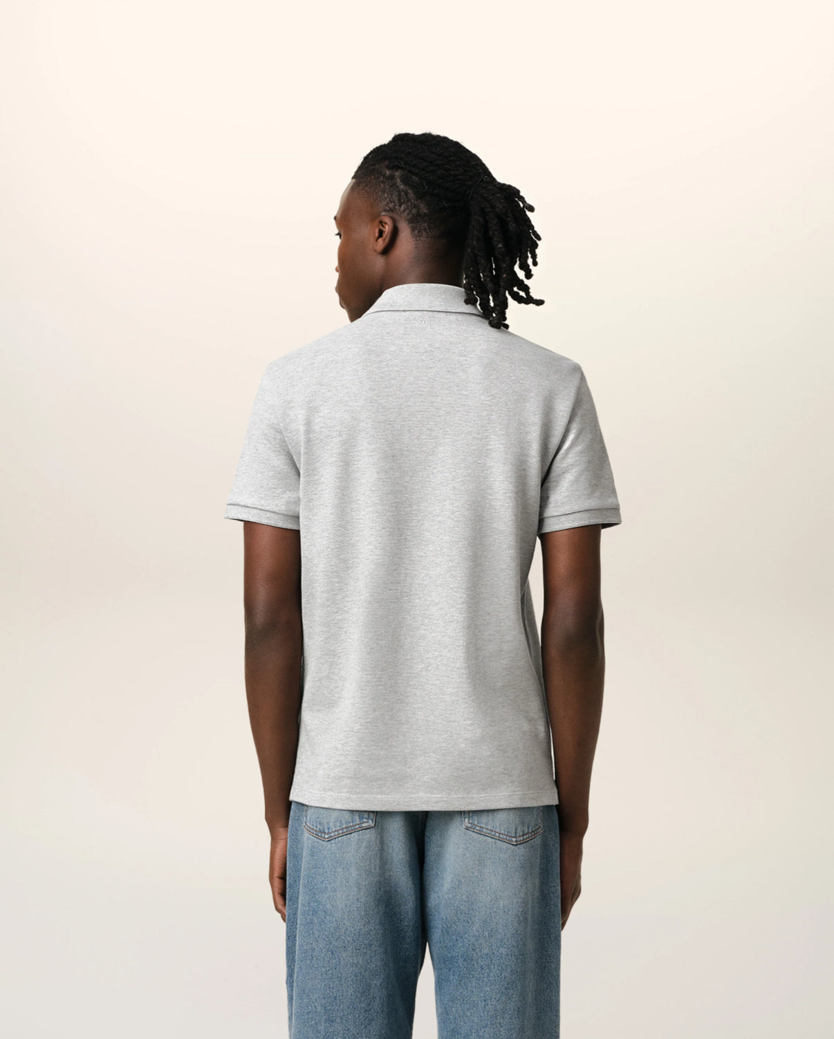 Grey Cotton Ami de Coeur Polo Shirt