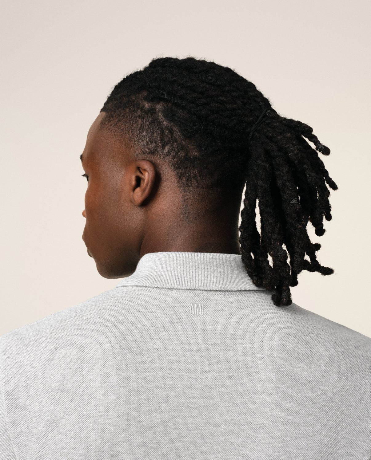 Grey Cotton Ami de Coeur Polo Shirt