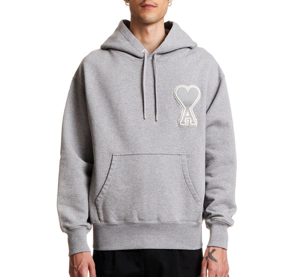 Grey AMI paris big heart hoodie