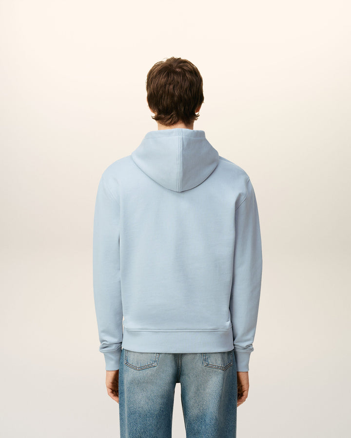 S25 AMI Paris Black Heart Blue Zip-Up Hoodie