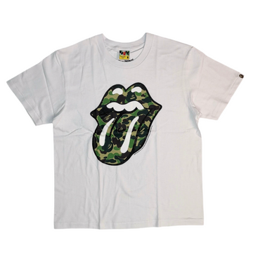 BAPE Rolling Stones White T-shirt