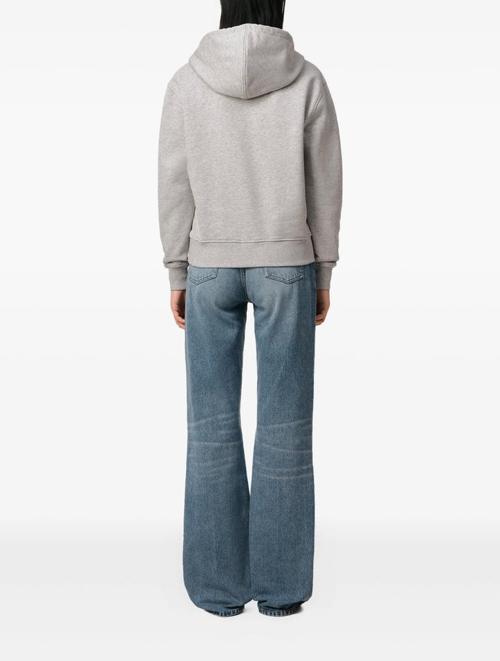 AMI paris grey zip up hoodie
