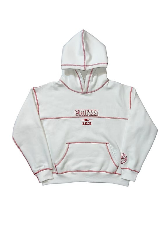 EMRZZZ Threadzzz Hoodie White/Red