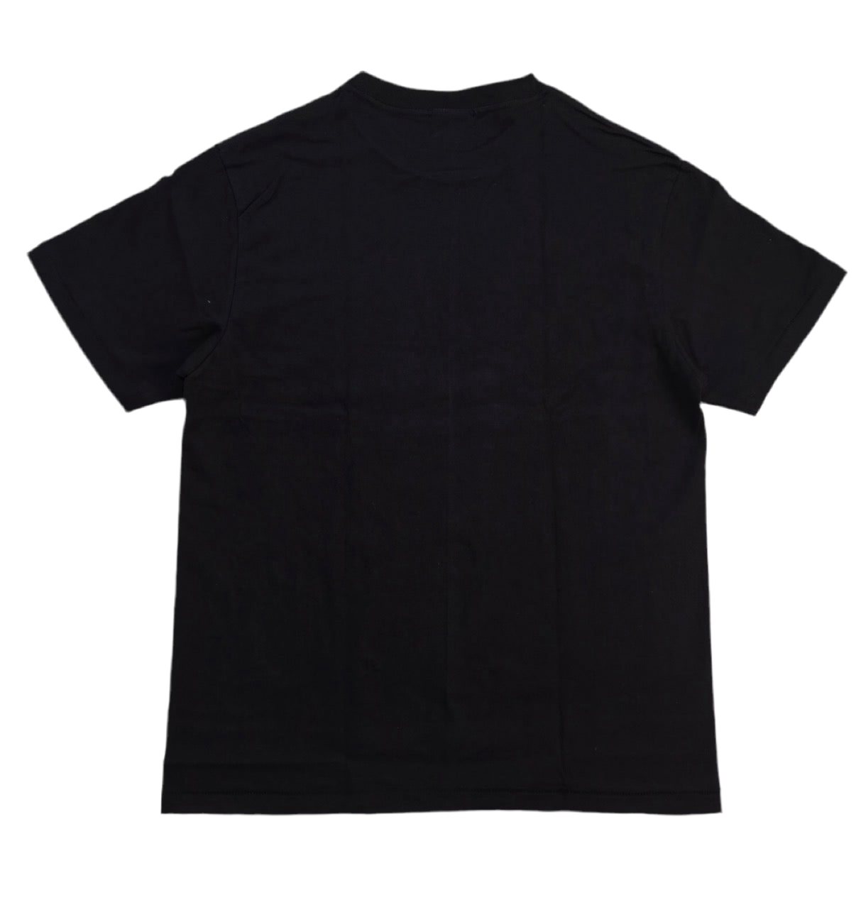 Black t-shirt on a white background