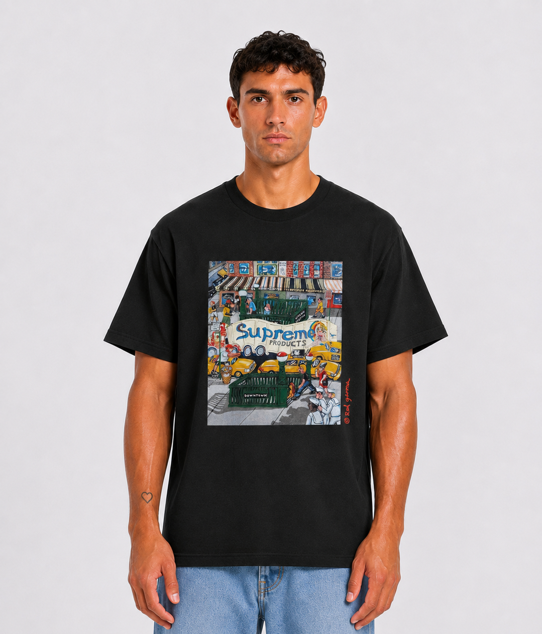 Supreme Manhattan Black Tee