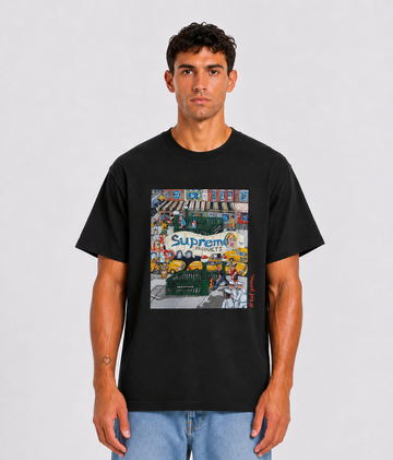 Supreme Manhattan Black Tee