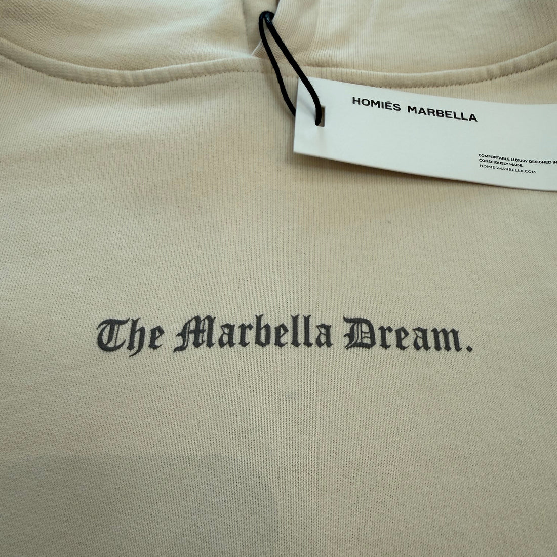 HOMIÉS MARBELLA (Beige Logo Print Hoodie)