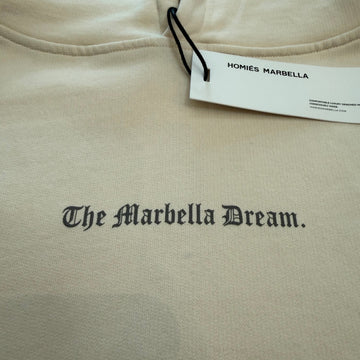 HOMIÉS MARBELLA (Beige Logo Print Hoodie)