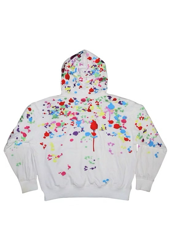 EMRZZZ Paint Hoodie White/Multi